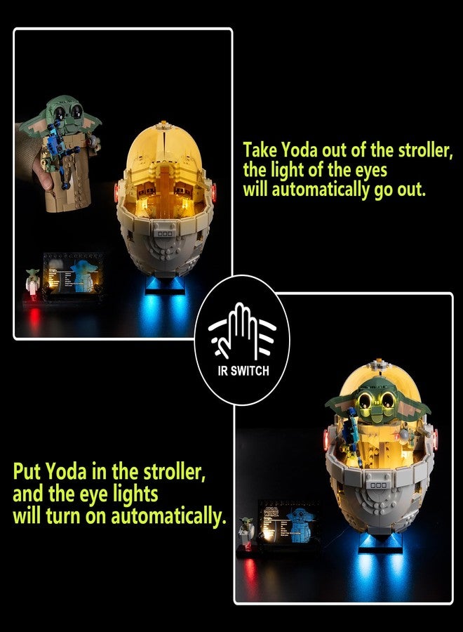 Kyglaring طقم إضاءة LED من Kyglaring متوافق مع مجموعة Lego 75403، ملحقات إضاءة لـ Grogu مع عربة Hover، أضواء فقط (النموذج غير متضمن)، إصدار كلاسيكي. - Image 4